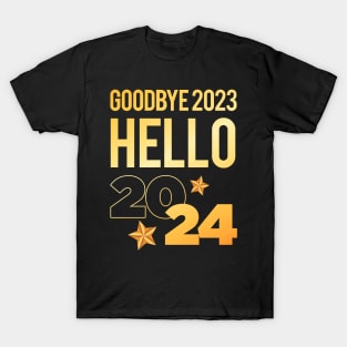 Goodbye 2023 Hello 2024 New Year Party T-Shirt